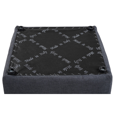 Pouf Quadrato 41x41xh48 cm in Tessuto antimacchia Grigio Patchwork