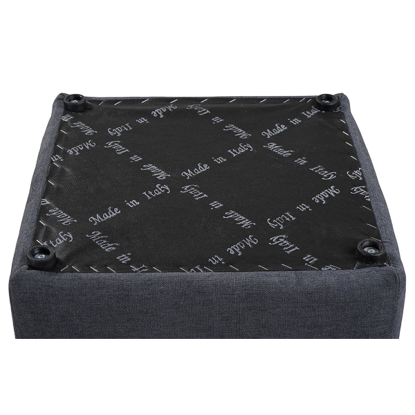 Pouf Quadrato 41x41xh48 cm in Tessuto antimacchia Grigio Patchwork