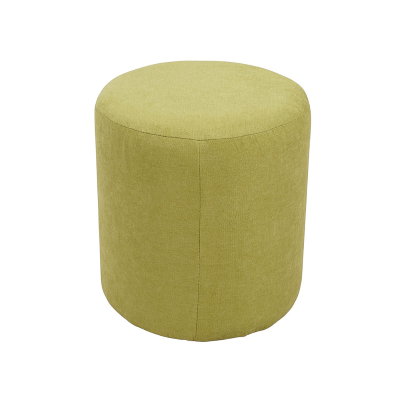 Pouf Tondo Dante D 40 cm in Tessuto Antimacchia Verde