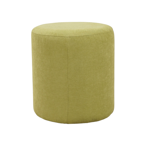 Pouf Tondo Dante D 40 cm in Tessuto Antimacchia Verde