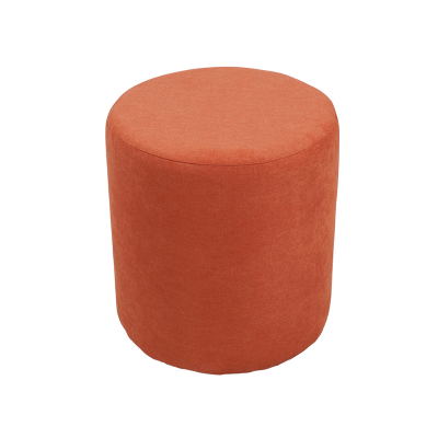 Pouf Tondo Dante D 40 cm in Tessuto Antimacchia Arancio