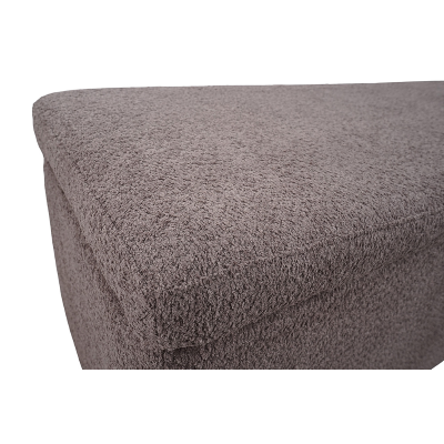 Banc de rangement Cloud L 123 cm en tissu bouclé gris