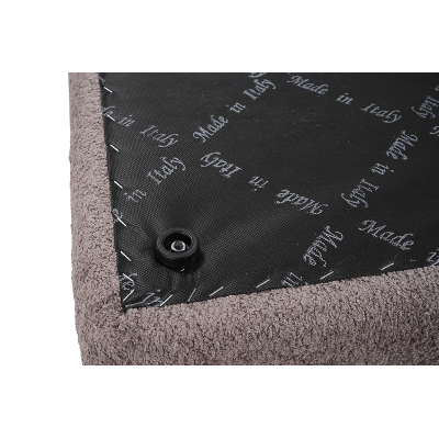 Banc de rangement Cloud L 123 cm en tissu bouclé gris