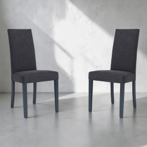 Esszimmerstuhl aus Stoff in Anthrazit DENVER – 2er-Set
