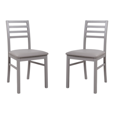 Sedia cucina legno seduta ecopelle - Grigio Tropea 2 sedie