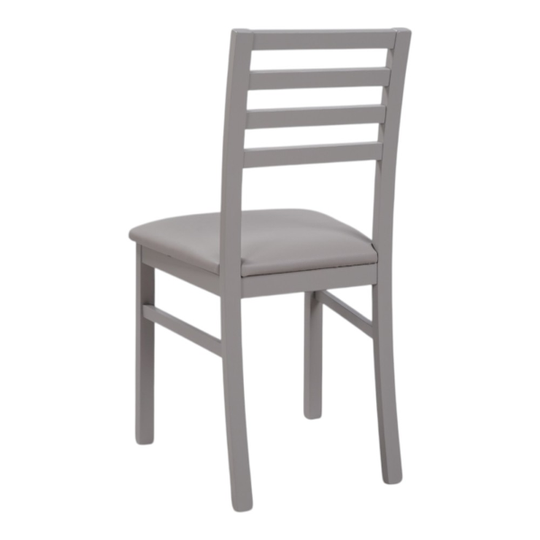 Sedia cucina legno seduta ecopelle - Grigio Tropea 2 sedie