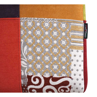 Pouf Quadrato 41x41xh48 cm in Tessuto antimacchia Patchwork