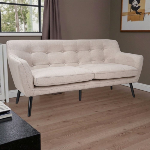 Ellen 3-Seater Sofa, L175 cm, in Grey Upholstered Fabric