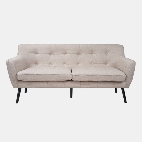 Canapé 3 places Ellen, L175 cm, en tissu d'ameublement gris