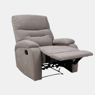 Fauteuil relax manuel L80 cm en tissu SOAVE gris tourterelle