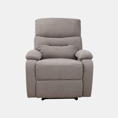 Fauteuil relax manuel L80 cm en tissu SOAVE gris tourterelle
