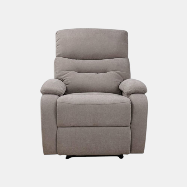 Fauteuil relax manuel L80 cm en tissu SOAVE gris tourterelle