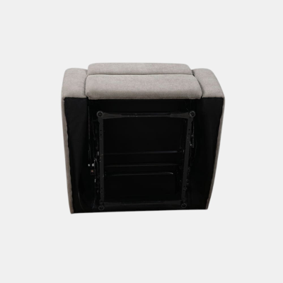 Fauteuil relax manuel L80 cm en tissu SOAVE gris tourterelle