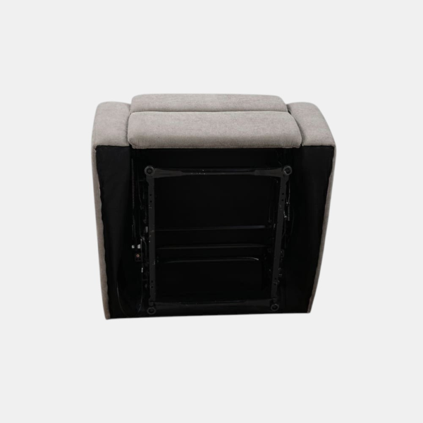 Fauteuil relax manuel L80 cm en tissu SOAVE gris tourterelle