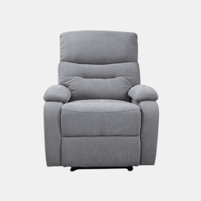 Manueller Relaxsessel, 80 cm breit, Bezug aus SOAVE-Grau