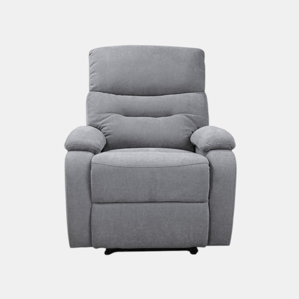 Manueller Relaxsessel, 80 cm breit, Bezug aus SOAVE-Grau