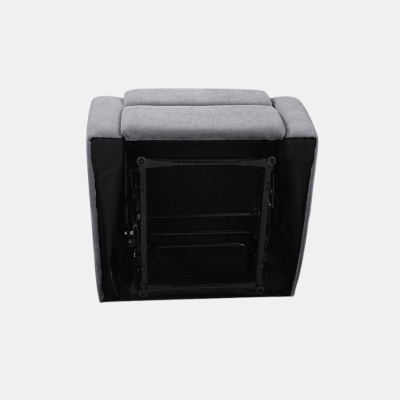 Manueller Relaxsessel, 80 cm breit, Bezug aus SOAVE-Grau