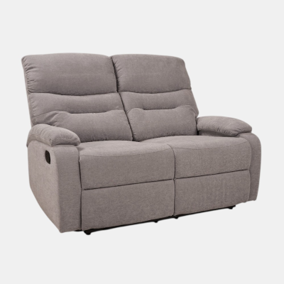 Sofá manual de 2 plazas, 135 cm de ancho, en tejido SOAVE color gris paloma.