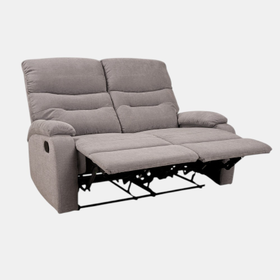 Sofá manual de 2 plazas, 135 cm de ancho, en tejido SOAVE color gris paloma.