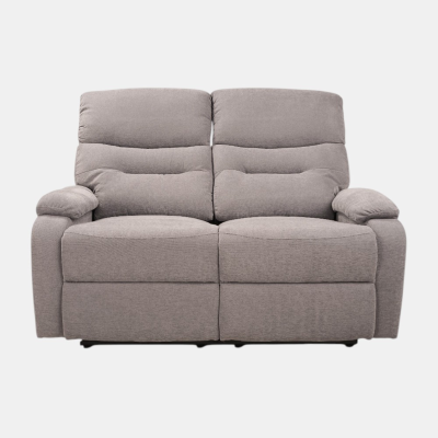 Sofá manual de 2 plazas, 135 cm de ancho, en tejido SOAVE color gris paloma.