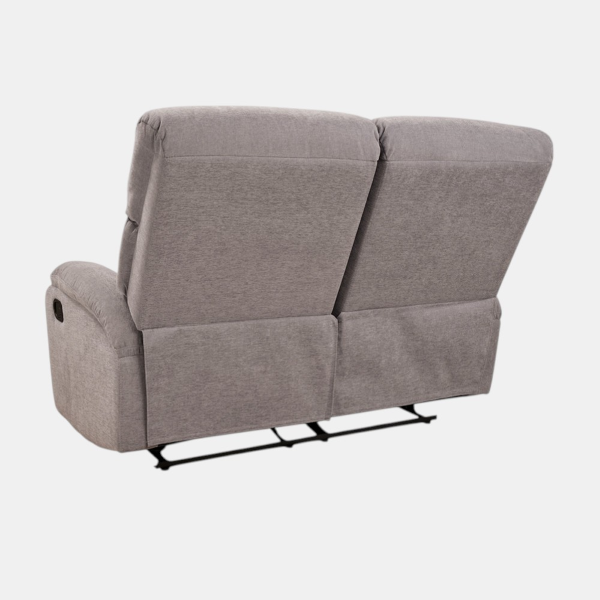 Sofá manual de 2 plazas, 135 cm de ancho, en tejido SOAVE color gris paloma.