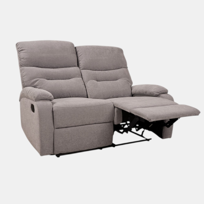 Sofá manual de 2 plazas, 135 cm de ancho, en tejido SOAVE color gris paloma.