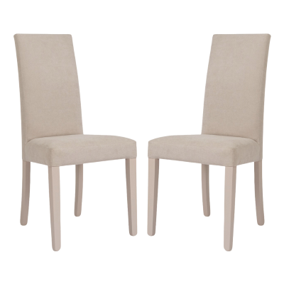 Sedia moderna denver in tessuto Beige imbottita – set 2 