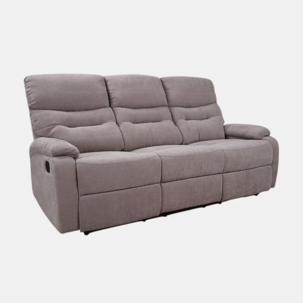 SOAVE 3-Sitzer Relaxsofa L190 mit manueller Relaxfunktion, Bezug: Taubengrau