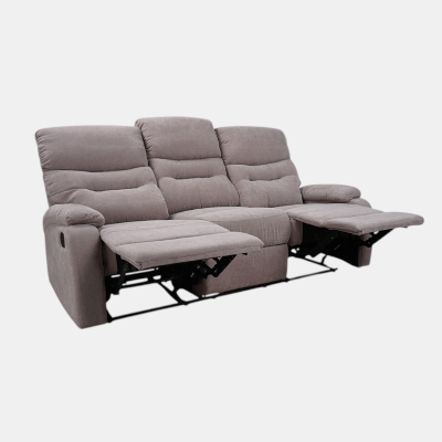 SOAVE 3-Sitzer Relaxsofa L190 mit manueller Relaxfunktion, Bezug: Taubengrau