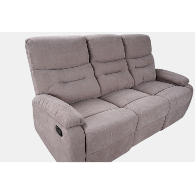 SOAVE 3-Sitzer Relaxsofa L190 mit manueller Relaxfunktion, Bezug: Taubengrau