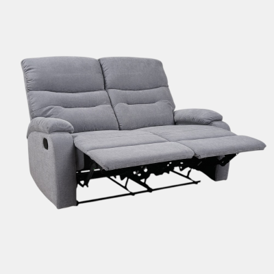 Sofá manual de 2 plazas SOAVE, 135 cm de ancho, en tela gris.