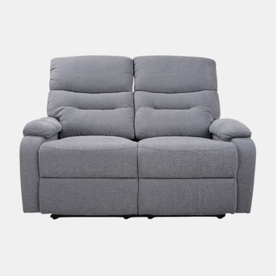 Sofá manual de 2 plazas SOAVE, 135 cm de ancho, en tela gris.