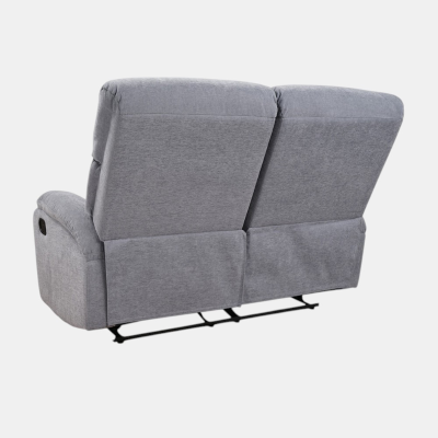 Sofá manual de 2 plazas SOAVE, 135 cm de ancho, en tela gris.