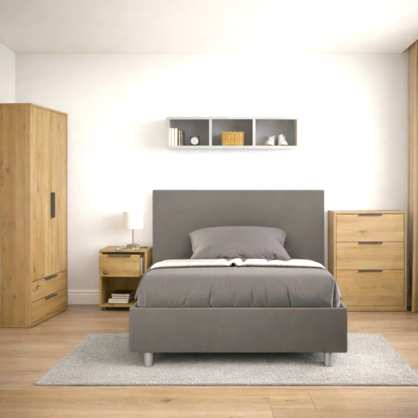 Armadio Kandir 82x184h cm in legno 2 Ante e 2 Cassetti - Quercia