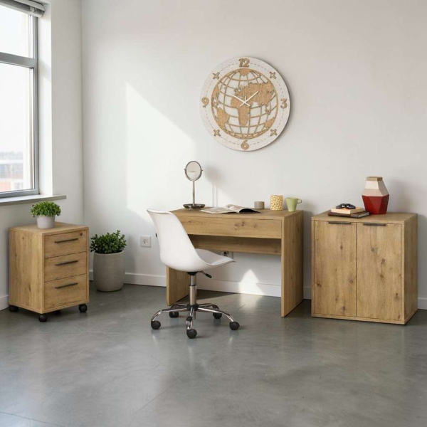 Kovra Office Cabinet 72x87h cm in wood 2 Doors Oak