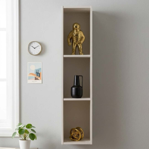 Pensile reversibile Nidor 25x123h cm con 3 vani in Legno Grigio