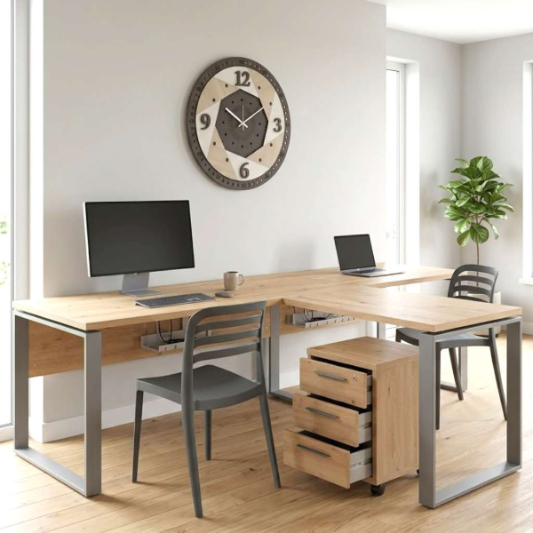 Multipurpose chest of drawers 81x103h cm with 5 drawers in glossy white wood