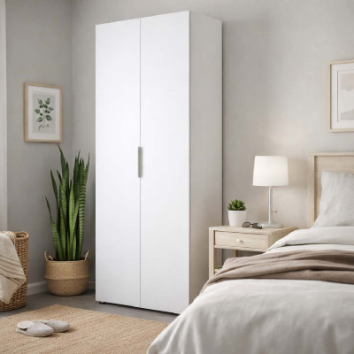 Kendor Wardrobe 70x181h cm in wood 2 doors matte white