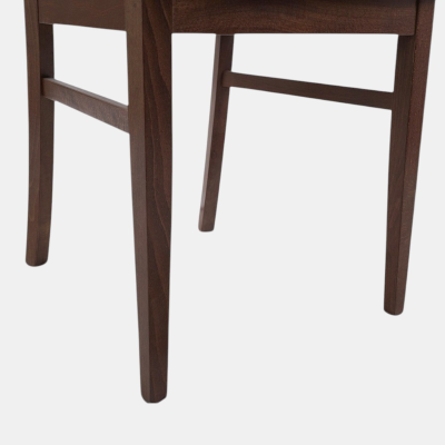 Chaise en bois avec siège éco-cuir rembourré MONACO noyer Ensemble de 2