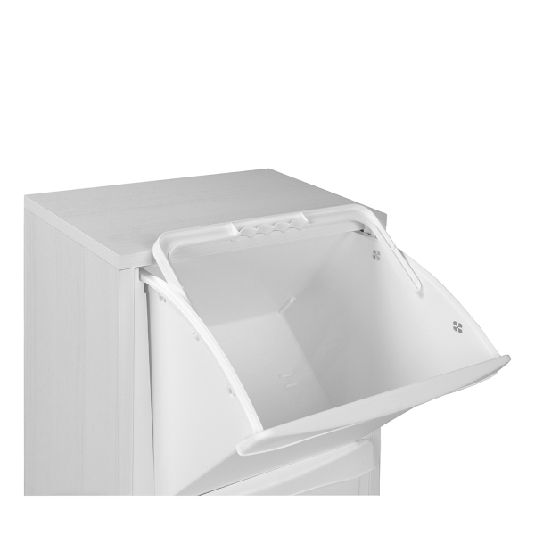 Mobile in legno per raccolta differenziata a 3 vani 40x101h cm BIANCO 