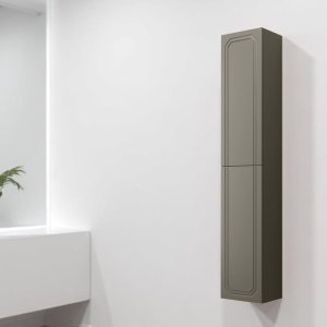 Colonna da bagno sospesa MAYA reversibile a 2 ante Creta Opaco