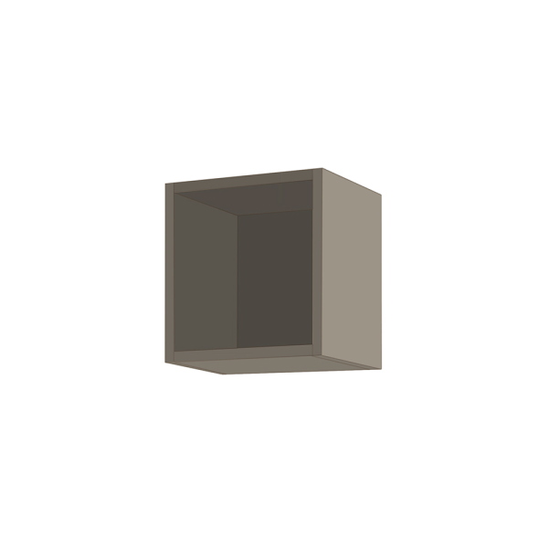 Pensile cubotto sospeso con vano a giorno Tortora Opaco 30x30 cm