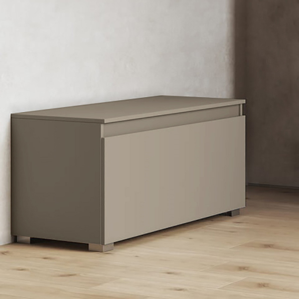 Chest with chest of drawers in wood 81 cm TAUPE