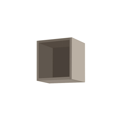 Hängendes Cubotto-Wandelement mit offenem Fach Matt Taupe 30x30 cm