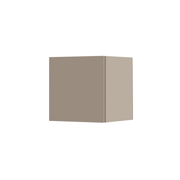 Hängendes Cubotto-Wandelement mit matt taubengrauer Tür 30x30 cm
