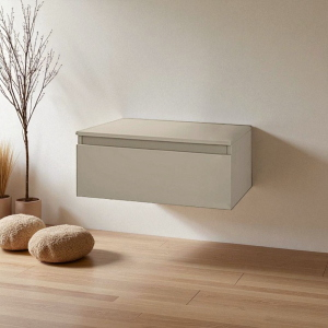 Cassetto bagno sospeso nobilitato 80 cm NILYA Tortora Opaco 