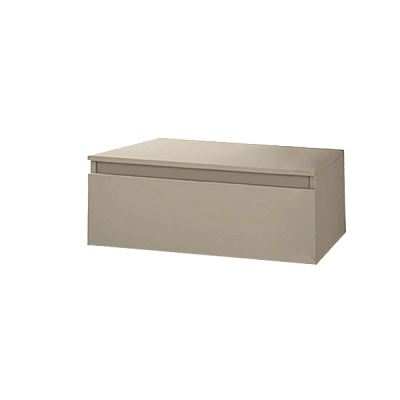 NILYA 100 cm hängender Badezimmerschublade aus melaminbeschichteter Spanplatte – Matt Taupe