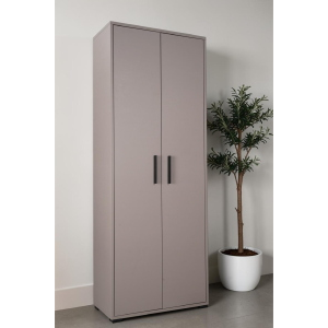 Armoire à deux portes tourterelle en bois large 70cm