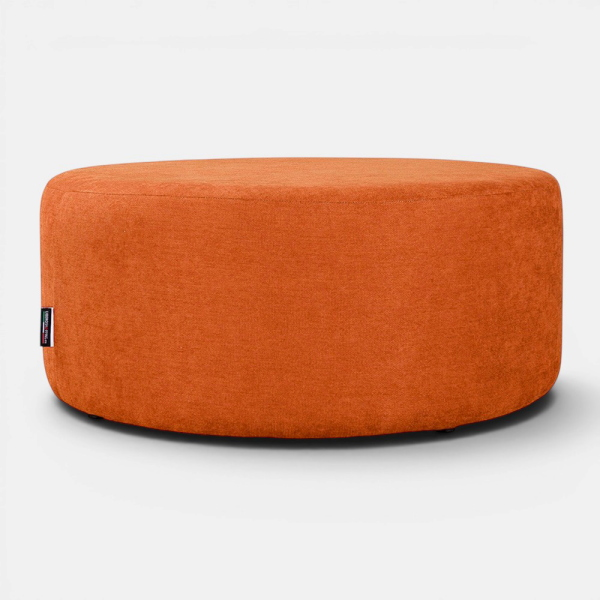 Pouf Tondo Giotto L70 cm in Tessuto Antimacchia ARANCIO