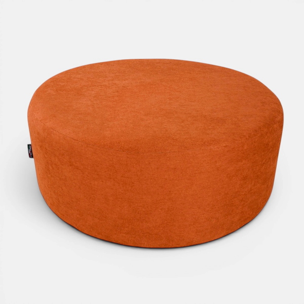 Pouf Tondo Giotto L70 cm in Tessuto Antimacchia ARANCIO